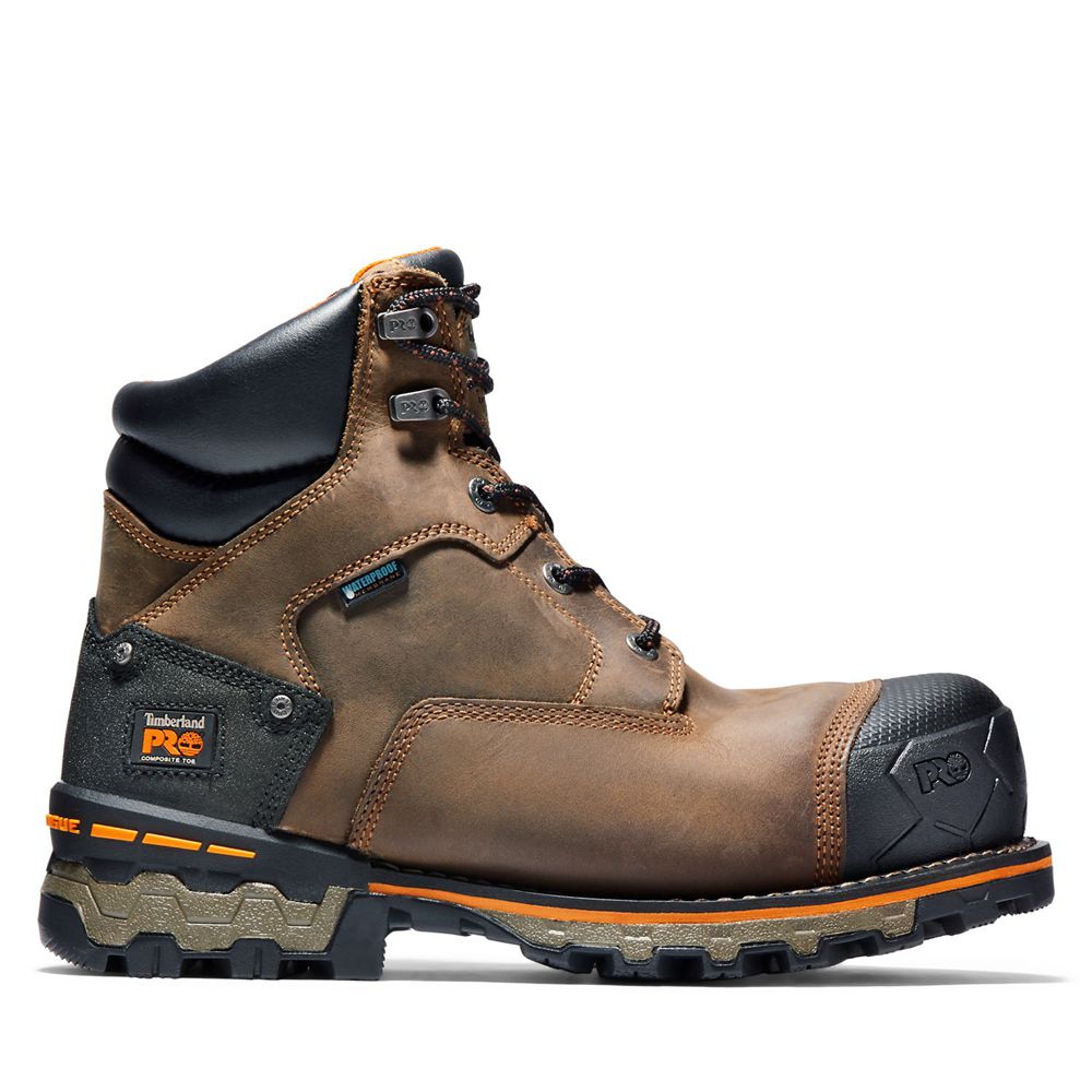 Bocanci De Muncă Timberland Barbati Maro/Negrii - Pro® Boondock 6" Comp Toe - Romania - IOYHPJ462